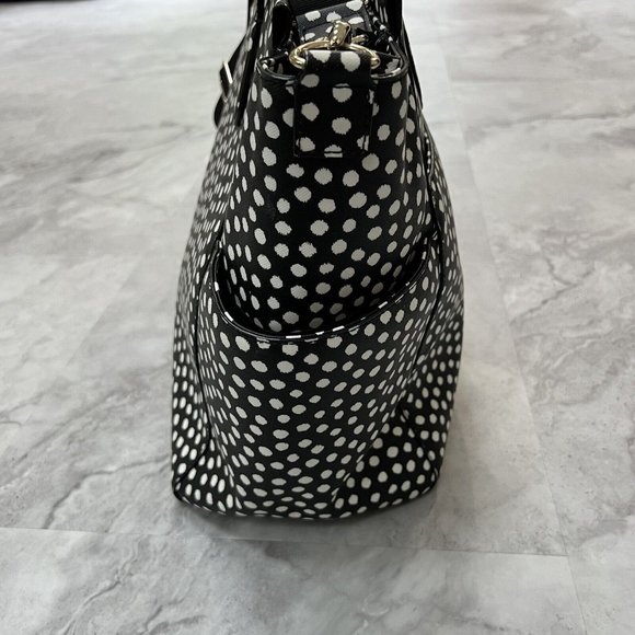 Kate Spade Baby Diaper Bag Black Polka‎ Dot Kaylie Changing Pad Shoulder Strap - Picture 11 of 16